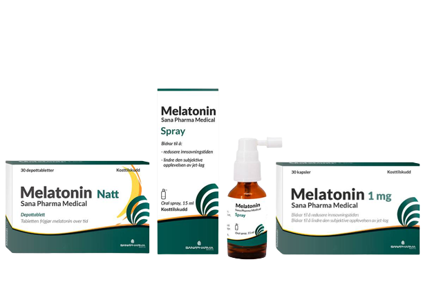 Melatonin serie produktbilder